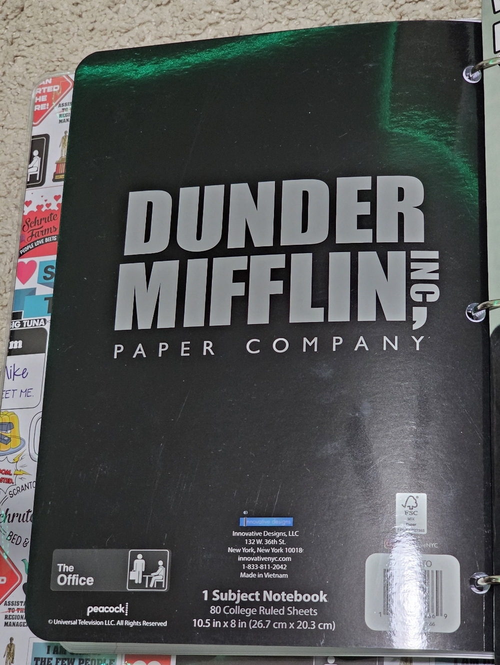 New! The Office Dunder Mifflin Memorabilia Bundle - Binder / Folder / Notebook - Picture 7 of 11